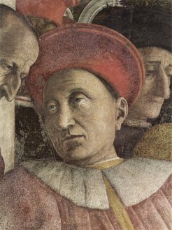 Andrea Mantegna, detail of Ludovico Gonzaga, Camera degli Sposi, 1465-74, fresco, Ducal Palace, Mantua