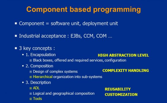 Component based programming