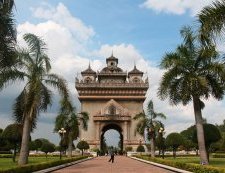 Most Famous Man-Made Arches: Patuxai,  Vientiane,  Laos