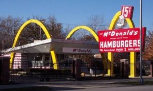 This is a picture of Ray Kroc's first McDonald's restaurant in Des Plaines IL USA - now a museum.