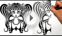 Designing a Gothic Pixie Girl - Tribal Tattoo Design Style